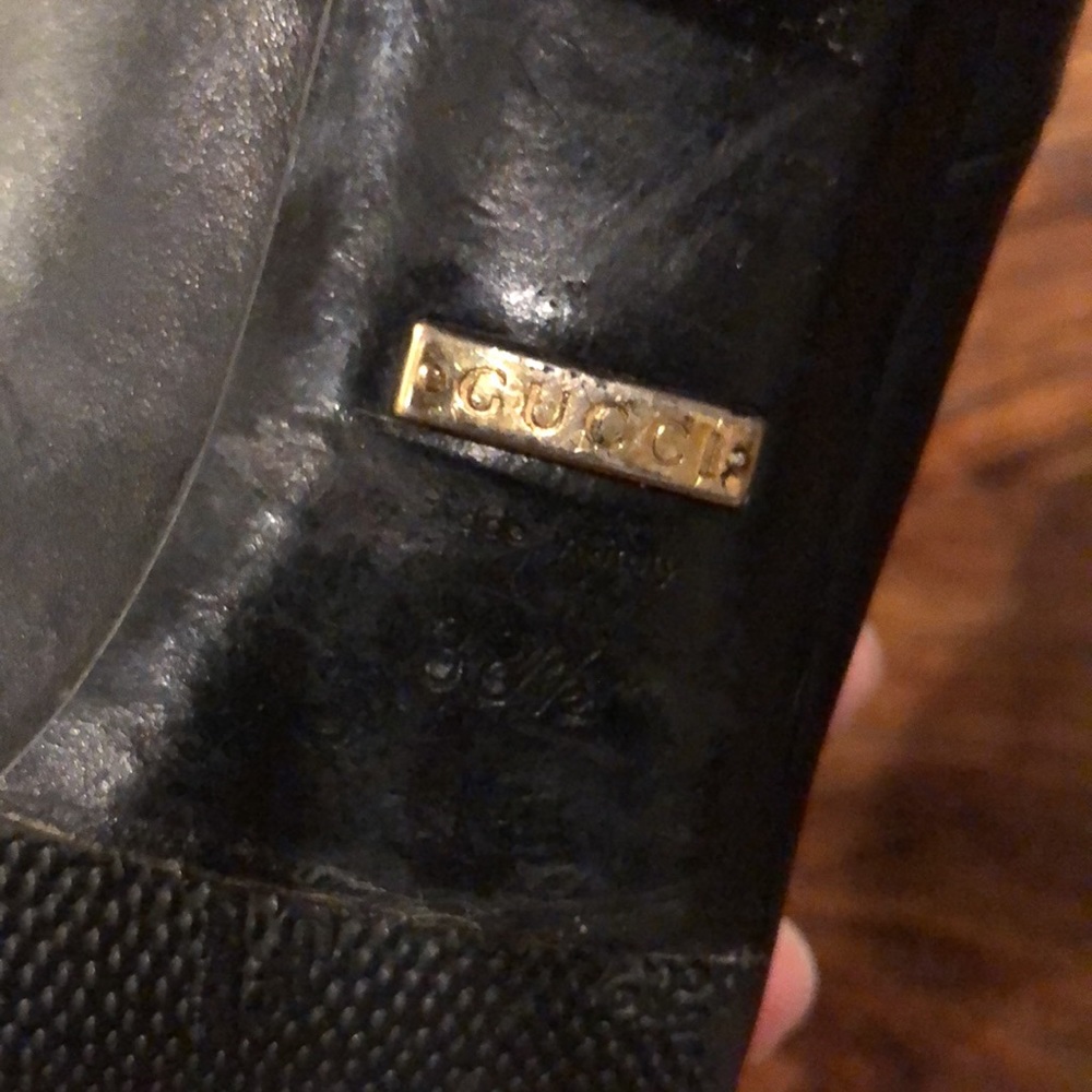 Gucci Black Leather Slip On Ankle Boot 8 1/2 - Picture 6 of 13